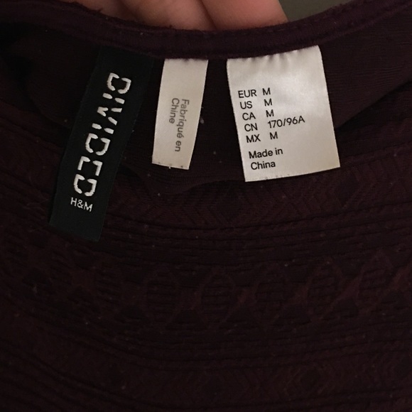 H&M Maroon Flare Dress - Picture 5 of 8